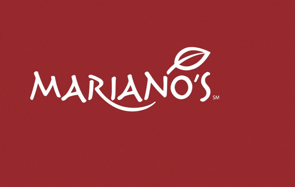 Mariano's logo on a red background
